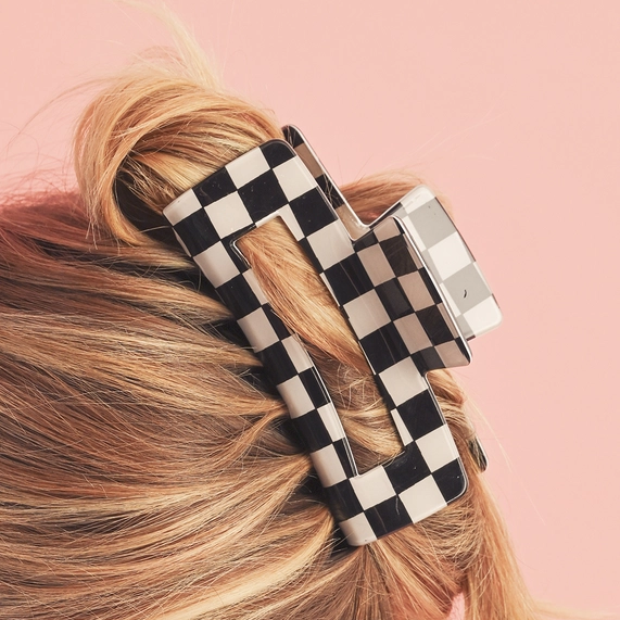 Checkered Hair Clip