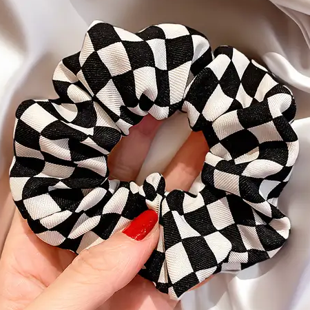 Checkered Scrunchie